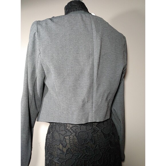 Torrid Military Style Heather Grey Tailored Fit Hidden Clasp Jacket Size 00 M/L - Picture 9 of 10